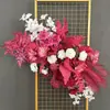 Flores de chão para casamento frescas e simples estilo coreano decoração de caminho de flores de casamento arte floral fundo de boas-vindas flor visual merchandising tecelagem de flores de seda