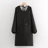 Delantal Sencillo de Color Sólido con Mangas Largas para Mujer, Estilo Nuevo de Primavera, con Múltiples Bolsillos, Anti-Manchas, Transpirable, Logo Estampado para Hombre, Adulto