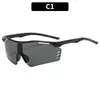 Nuevas gafas de sol de moda retro estilo europeo y americano de montura grande integradas para ciclismo y conducción, a prueba de viento y protección solar, gafas de sol personalizadas para mujer transfronterizas