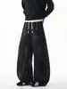 Pantalones deportivos de pana tie-dye para hombre, con pierna curva, tendencia de otoño, corte holgado, pierna ancha, pantalones deportivos casuales para hombre