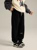 Pantalones casuales de otoño e invierno 2023 para niños, pantalones cálidos con forro polar para bebés, pantalones deportivos rectos de estilo suelto para niñas