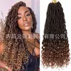 Perucas Sintéticas Europeias e Americanas Sem Fibra, Cabelo de Crochê, Nulocs com Pontas Cacheadas, Pontas Cacheadas Estilo Minhoca, Estilo Exótico
