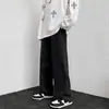 Moda Roupa de Trabalho 2026 Primavera e Outono Novo Estilo Popular Jovem Calças Compridas Jeans Estilo Americano Calças de Trabalho Retas Largas Masculinas