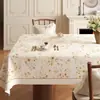 Mantel Floral Fresco Impermeable a Prueba de Aceite Aislante Térmico 2026 Lujo Ligero Ambiente de Gama Alta Cuadrado Lavable para Mesa de Café