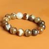 Pulseira de Ágata de Seda Enrolada Natural Ágata de Seda Enrolada Preto e Branco Olhos de Ágata de Seda Enrolada Ágata de Seda Enrolada Cortada Ágata Ônix Ônix