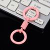 Llavero de pintura metálica de color pequeño fresco coreano doble anillo hebilla de resorte hebilla de conexión de equipaje accesorios de joyería diy