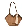 Bolsa Tote Portátil Grande Capacidade Estilo Retro 2025 Novo Estilo Outono Bolsa de Ombro para o Trabalho Bolsa de Axila para o Trabalho
