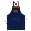 Delantal exclusivo de lona patchwork transfronterizo, nuevo estilo para cafeterías, ropa de trabajo, catering, barbacoa, personalizable con logo