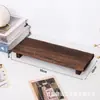 Adorno de Bandeja de Madera Maciza, Bandeja de Almacenamiento Doméstico de Madera, Tabla para Parrilla de Carbón, Bandeja Decorativa Simple para Escritorio, Base para Maceta