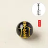 Cuentas de Obsidiana Natural con Significados Auspiciosos, Obsidiana Incrustada y Tallada en Estilo Chino, Accesorios de Joyería Taoísta