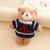Suéter Cruzado de una Pieza Colgante de Muñeco Oso Juguete de Peluche Lindo Llavero Colgante para Bolso de Oso para Vestir DIY