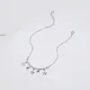 Tobillera con Colgante de Estrella Nueva de Producto Transfronterizo de Amazon Cadena de Clip de Papel Cadena Delgada Tobillera de Empalme Joyería de Moda Regalo para Mujer
