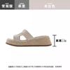 Sapatos Femininos Grape Mom com 6cm de Altura Aumentada, Solado Grosso, Sandálias de Cunha em H para Mulheres, Uso Externo de Verão, Sandálias de Alta Qualidade, Sandálias de Palha Trançada