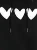 Moletom Estampado Love Feminino Novo Outono e Inverno Jaqueta de Veludo Top Preguiçoso com Capuz