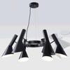 Lámpara de araña Estilo Americano Pantalla Angulada Brazo de Lámpara Ajustable LED Nórdico Dormitorio Sala de Estar Comedor Tienda de Ropa Hierro Forjado Aj Lámpara de araña