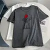 Camiseta de Algodón Estampada Cuello Redondo Caperucita Roja Cachorro Manga Corta 2026 Primavera y Verano Nuevo Estilo Coreano Casual Versátil Top de Moda