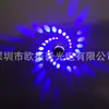 Lámpara de pared LED RGB con control remoto patrón de molino de viento espiral