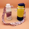Alça para copo de bebida com foto, cordão para garrafa de água, alça de garrafa de água mineral dois em um, alça de água portátil para usar na transversal