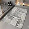 Alfombrilla de Suelo Absorbente Suave para Baño Puerta de Entrada Barro de Diatomeas Baño Cocina Ducha Alfombrilla Antideslizante Absorbente