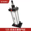 Fabricantes de Cilindros de Serviço Pesado Produzem Componentes Pneumáticos de Grande Empuxo Ajustáveis Sob Demanda, Cilindros Metalúrgicos de Dupla Ação com Flange Traseira