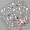 Nuevas pegatinas para uñas Redanco 5D con diseño de concha de flores de primavera, con relieve, tridimensionales, Dr-1002