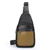 Bolsa Cruzada Nueva Estilo Coreano Color Contrastante para Hombre Bolsa de Pecho para Hombre Bolso Cruzado Casual Mochila Pequeña de PU Moda Bolso de Pecho y Hombro