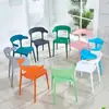 Cadeira de Chifre de Plástico Mesa de Jantar Simples Encosto Banqueta Encosto de Cadeira Doméstica Cadeira de Jantar Nórdica Adulto Cadeira de Plástico Simples