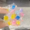 Brinquedo Squishy Cubo de Gelo Transparente Patinha de Gato Transparente Claro Cera de Gelatina Alivia o Estresse Pequeno Gel de Gel Sal Marinho