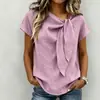 Camiseta Informal de Manga Corta de Poliéster para Mujer de Verano, Comercio Exterior Transfronterizo Europeo y Americano 2026