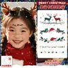 Pegatinas de Tatuajes Coloridas Navideñas para Niños, Pegatinas Lindas para la Cara, Aspecto de Alta Calidad, No Tóxicas, Fáciles de Limpiar, Pegatinas de Dibujos Animados de Alta Gama con Atmósfera