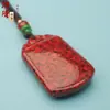 Collar Colgante de Cinabrio Arena de Cristal Amuleto de Paz para Mujeres, Joyería Vintage con un Toque de Lujo, Diseño de Nicho, Joyería Estilo Taoísta al por Mayor