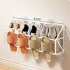 Zapatero de pared detrás de la puerta, diseño simple para dormitorios, no requiere perforación, adecuado para paredes de baño, una solución de almacenamiento para zapatos
