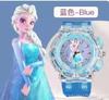Nuevo Reloj Infantil Luminoso Colorido Princesa de Hielo y Nieve Elsa Gato Kt Luminoso Estudiante Dibujos Animados Reloj Infantil Venta al por Mayor