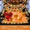 Arranjo Surpresa no Porta-Malas do Carro para Aniversário Filha Menina Decoração Dia dos Namorados Chinês Cena Romântica de Proposta Confissão