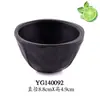 Mesa para Fondue Estilo Japonés Vajilla Creativa de Plástico Plato Negro para Snacks de Salsa de Soja Dim Sum Plato de Melamina Imitación Porcelana Tazón para Salsa Plato de Condimentos