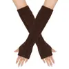Nuevos Guantes de Punto Cálidos de Medio Dedo para Hombre y Mujer Estilo Retorcido Mangas Largas sin Dedos Mangas para la Muñeca Otoño e Invierno Transfronterizos