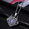 Ojo de Demonio Dominante Satanás Terremoto Cuerno de Fantasma Collar Hermandad Personalidad de Moda Hip Hop Versátil Colgante Cadena para Suéter