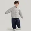 Capa interior ligera de plumón para niños, nueva colección otoño/invierno 2026, chaqueta corta de plumón unisex para niños, capa interior de manga larga para bebés