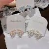 Colección de Pendientes de Hueso de Titanio Estilo Coreano, Pendientes de Lujo Ligero con Lazo para Mujer, Accesorios Sencillos para Orejas con Pasador de Plata S925