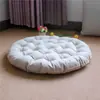 Cojín de Lino para Sentarse Cruzado, Esterilla de Tatami de Color Sólido Estilo Japonés, Cojín Engrosado para Meditación, Cojín Suave y Transpirable para Ventanas de Mirador