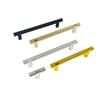 Manija de hilo dorado manija de plástico para puerta de armario con hilo en forma de T negro manija para puerta de cajón de mesita de noche
