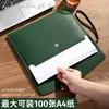 Maletín de negocios A4, bolsa para documentos, carpeta impermeable, bolsa de archivo de cuero engrosado, se puede imprimir con logo, en stock