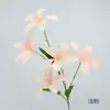 Orquídea Llama de 5 Flores Rama Única Bauhinia Artificial Fondo de Arco para Boda Escenario de Salón de Banquetes