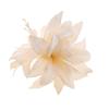 Nuevo Clip de Borde de Flor de Lirio Doble para Primavera y Verano Flor Artificial Clip para el Cabello Foto Vacaciones Tocado de Tela para Mujer