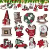 Hombre de Jengibre Papá Noel Multiestilo Decoraciones Navideñas Colgantes para Fiestas Divertido Dibujo Animado Colgante de Madera
