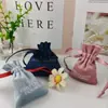 Bolsa con Cordón de Terciopelo Bolsa para Guardar Joyas Accesorios de Cristal Empaque Sencillo de Alta Gama