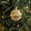 Nuevos Adornos de Bola de Navidad de Espuma Dorada con Purpurina y Lentejuelas para Decoración del Árbol de Navidad