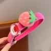 Diadema de peluche de oso fresa linda, diadema de muñeca tridimensional para bebé, accesorio para el cabello, femenino, antideslizante, no apretada