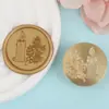Sello de Cera Navideño Personalizado con Cabeza de Cobre Latón Grabado Diseño Patrón Sello de Cera para Cerrar Sobres Sello de Cabeza