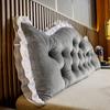 Estilo Simple Color Sólido Cojín de Mesita de Noche al por Mayor Estilo Europeo Suave Cojín Lumbar para Cama Cojín Grande Tatami Suministro Directo de Fábrica